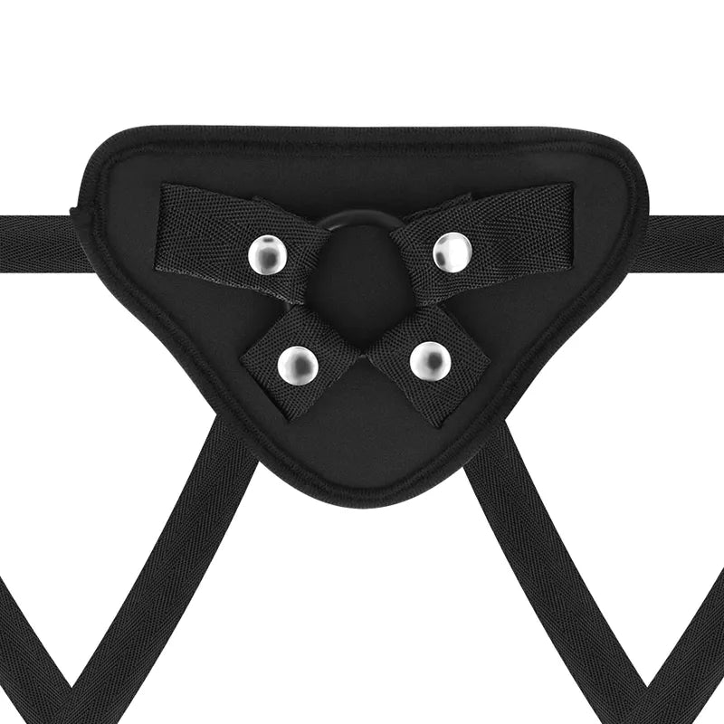 Gode silicone réaliste ventouse double densité noir, surface soyeuse, base ergonomique, compatible harnais, imperméable.