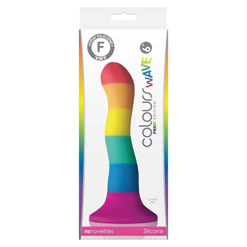 Gode silicone souple multicolore avec ventouse, 19 cm, ergonomique, compatible harnais, stimulation intense.