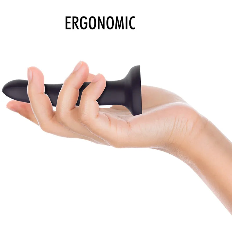 Gode silicone thermoréactif violet, forme ergonomique, 14 cm, changeant de couleur sous chaleur corporelle, hypoallergénique.