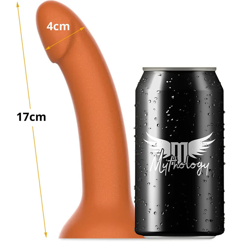 gode silicone doré pratiqueanale ergonomique brillant médical hypoallergénique ventouse puissante harnais compatible longueurinsérable14cm diamètre4cm luxe séduisant design