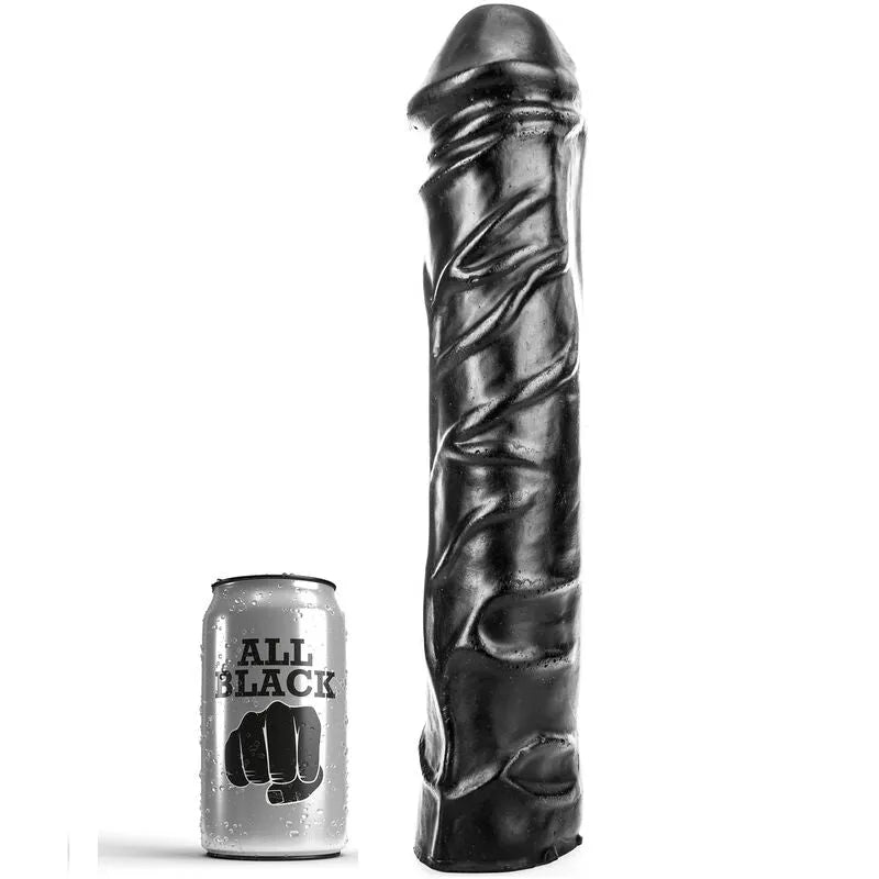Gode Géant Noir Spécial Anal Stimulation Extrême Réaliste Veinée Caoutchouc Thermoplastique Sans Phtalates Dimensions 31cm 7cm Base Compatible Lubrifiants Silicone