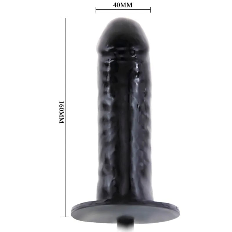 Gode gonflable noir en latex, forme réaliste, taille ajustable avec pompe manuelle, durable et ergonomique pour plaisir in...