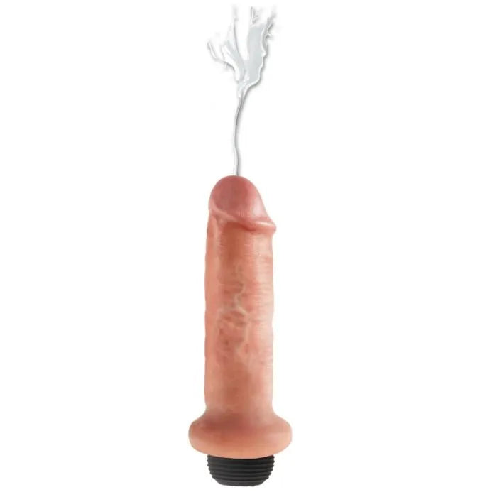 gode éjaculateur réaliste hypoallergénique sans phtalates sans latex imperméable quinze centimètres ampoule pressable éjaculatrice texture veines peau sensible