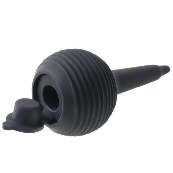Gode éjaculateur réaliste 15 cm, texture veines, hypoallergénique, noir, ampoule pressable, sans phtalates, imperméable.