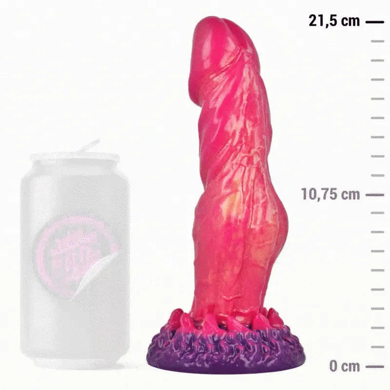 gode mythologique silicone cerbère trois têtes texture réaliste gland45mm épaississement45mm longueur185mm longueurtotale215mm base90mm poids462g