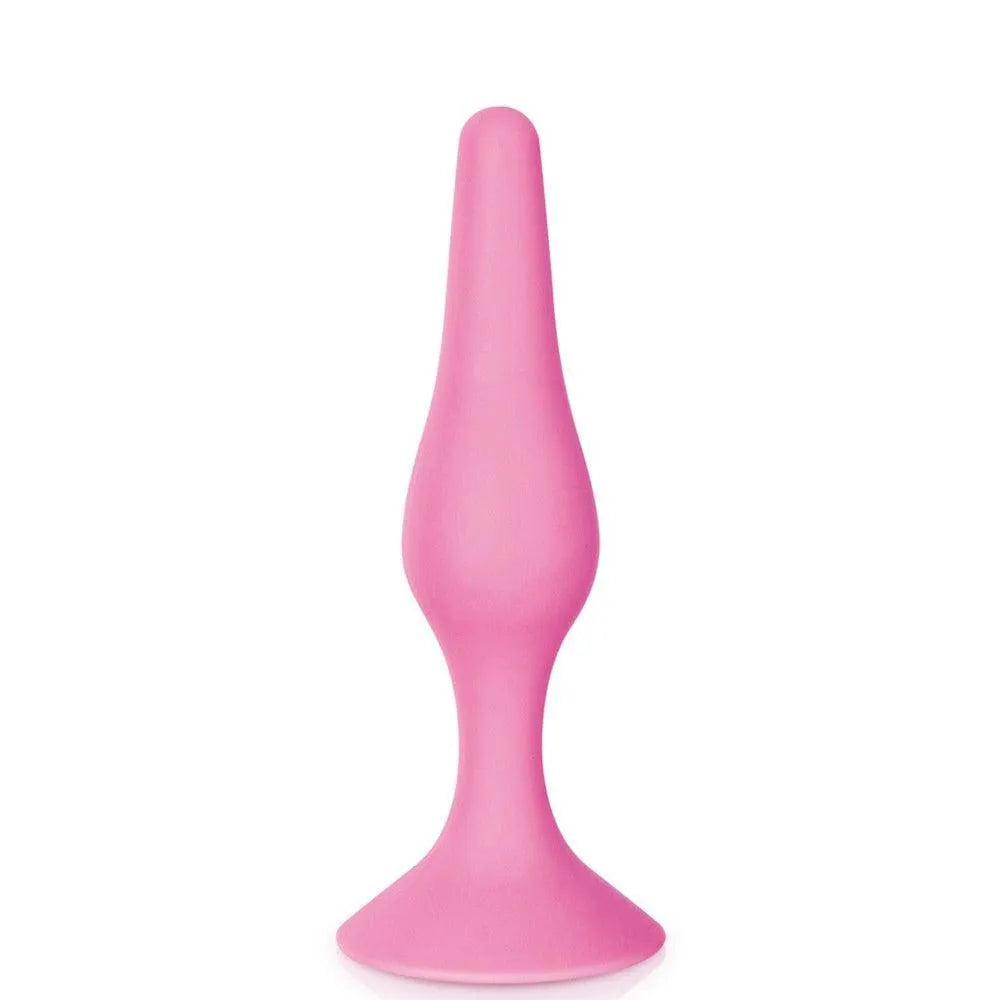 gode prostatique anal rose silicone lisse ergonomique ventouse puissante stimulation prostate sensation intense longueur12cm diametre28mm débutants expérience discret