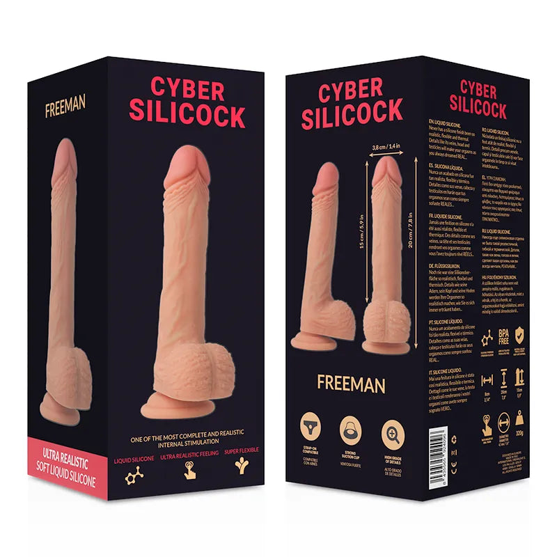 Gode Réaliste Cybersilicium Silicone Médical Liquide Ventouse Stable Doux Chauffant Longueur Insérable 15cm Largeur 38mm Polyvalent
