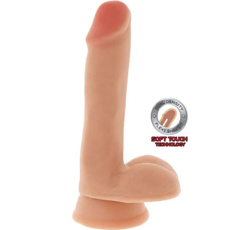 Gode réaliste double densité 17cm ventouse chair naturel extérieur doux noyau ferme sculptée TPE haute qualité mains libres