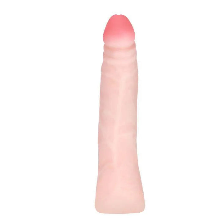 Gode réaliste en silicone rose, texture souple, ventouse ferme, 19cm, diamètre 34mm, idéal douche moments intimes.