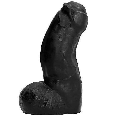 Gode réaliste noir flexible, hypoallergénique, texture douce, 17cm de long, 5cm de diamètre, imperméable, sans phtalates.