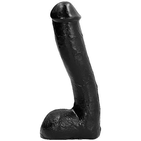 Gode réaliste ondulé noir en PVC, texture stimulante, 23cm, hypoallergénique, compatible lubrifiants silicone.