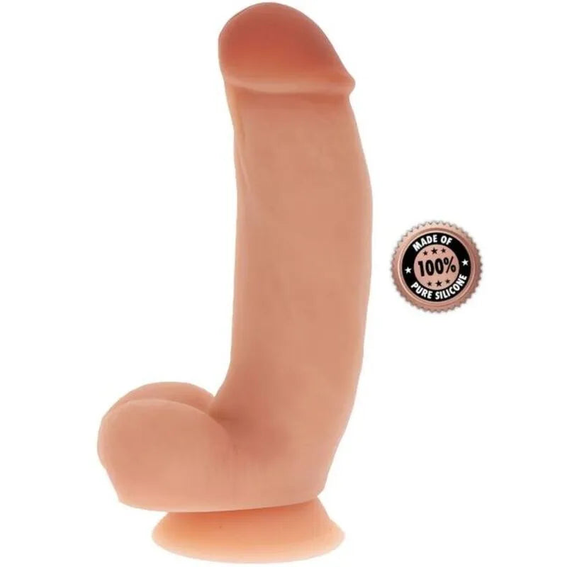Gode Réaliste Silicone Dixhuit Centimetres Ventouse Mainslibres Couleurchair Texturedouce Détailsauthentiques Testiculespeluche Base Robuste Hypoallergénique Ergonomique Entretienfacile