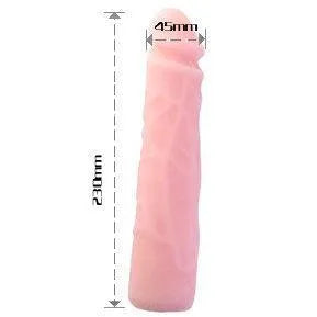 gode réaliste silicone haute qualité 23cm longueur 45mm diamètre texture veines douceur sensation authentique non toxique hygiénique étanche