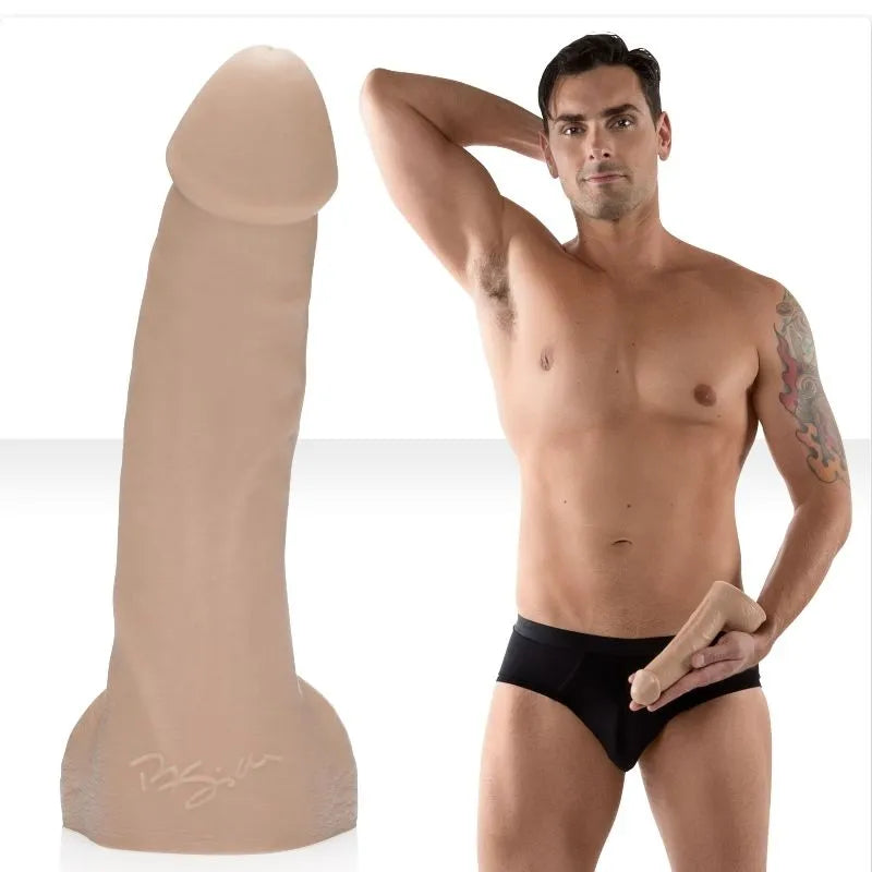 gode réaliste silicone platine moulé ryan driller authentique détaillé testicules longueurtotale21cm longueurinsérable159mm circonférence14cm sensationdouce biocompatible facileentretien