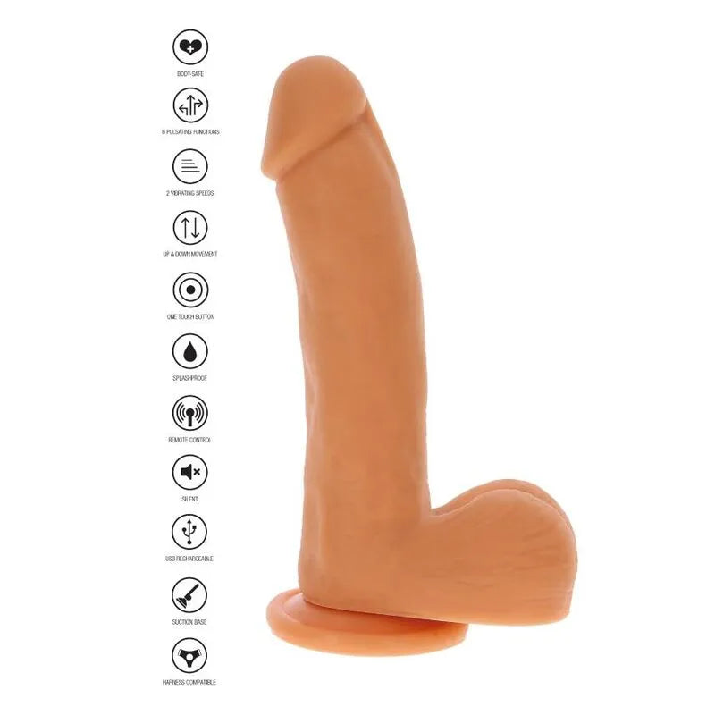 Gode réaliste silicone beige avec ventouse, texture authentique, base solide, idéal pour fixation mains libres.
