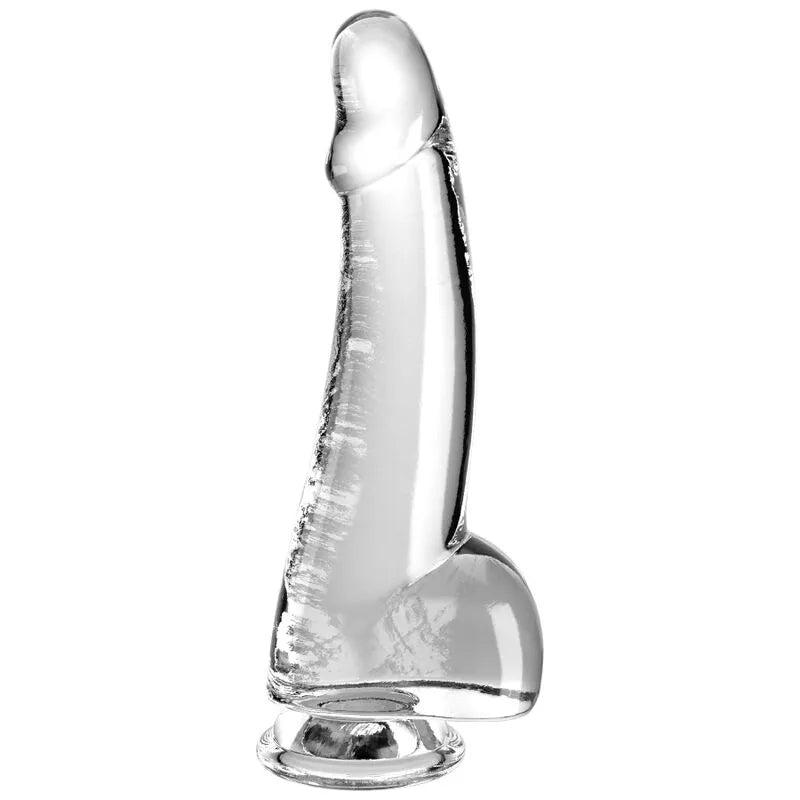 Gode réaliste translucide ventouse puissante fixation harnais compatible TPE flexible veiné tête définie inodore facile nettoyage dimensions dix neuf centimètres