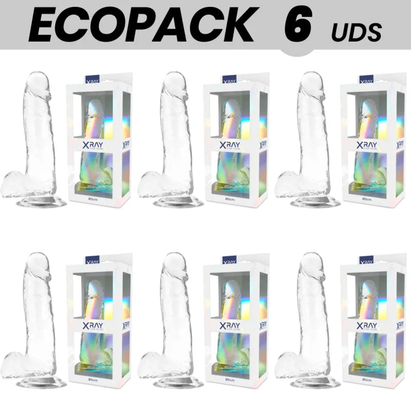 gode réaliste transparent 20cm gelée hypoallergénique inodore flexible veiné tête définie ventouse puissante submersible compatible harnais sans phtalates