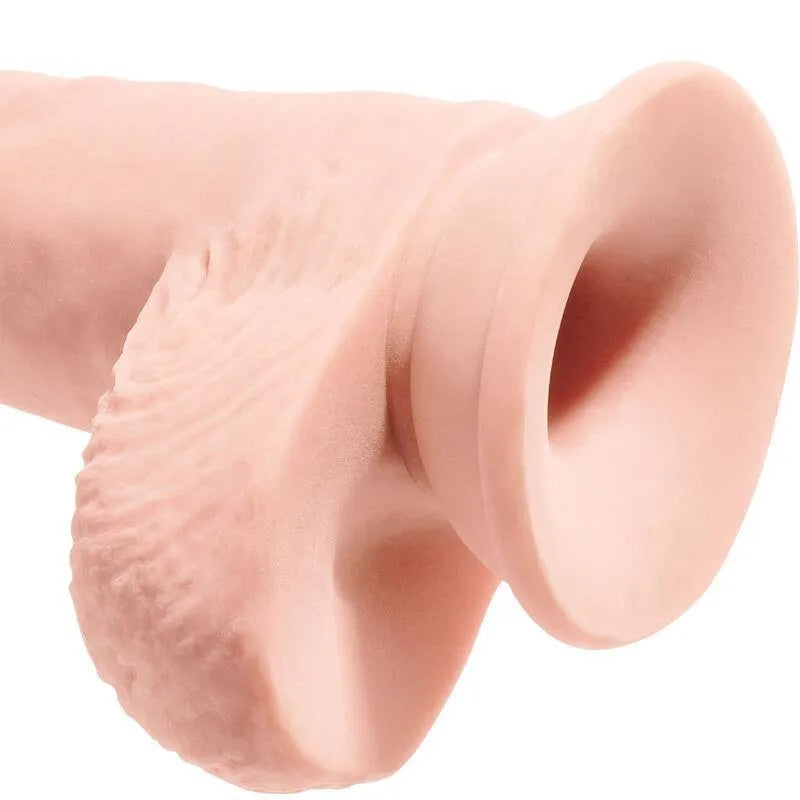 Gode réaliste triple densité rose clair avec ventouse robuste, texture peau douce et détails anatomiques précis.
