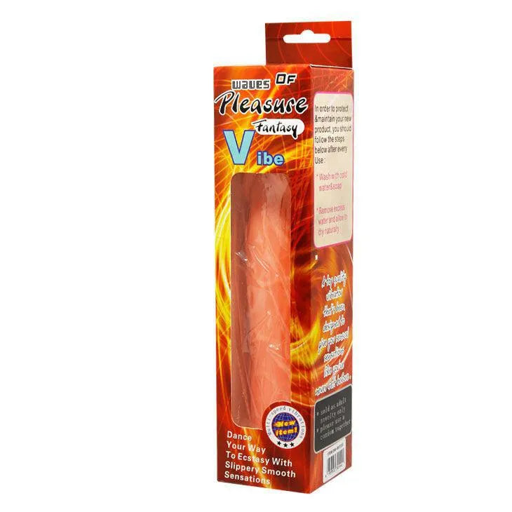 Gode réaliste ventouse 19,8 cm veiné naturel, couleur chair, en TPR souple, fixation puissante, compatible harnais.