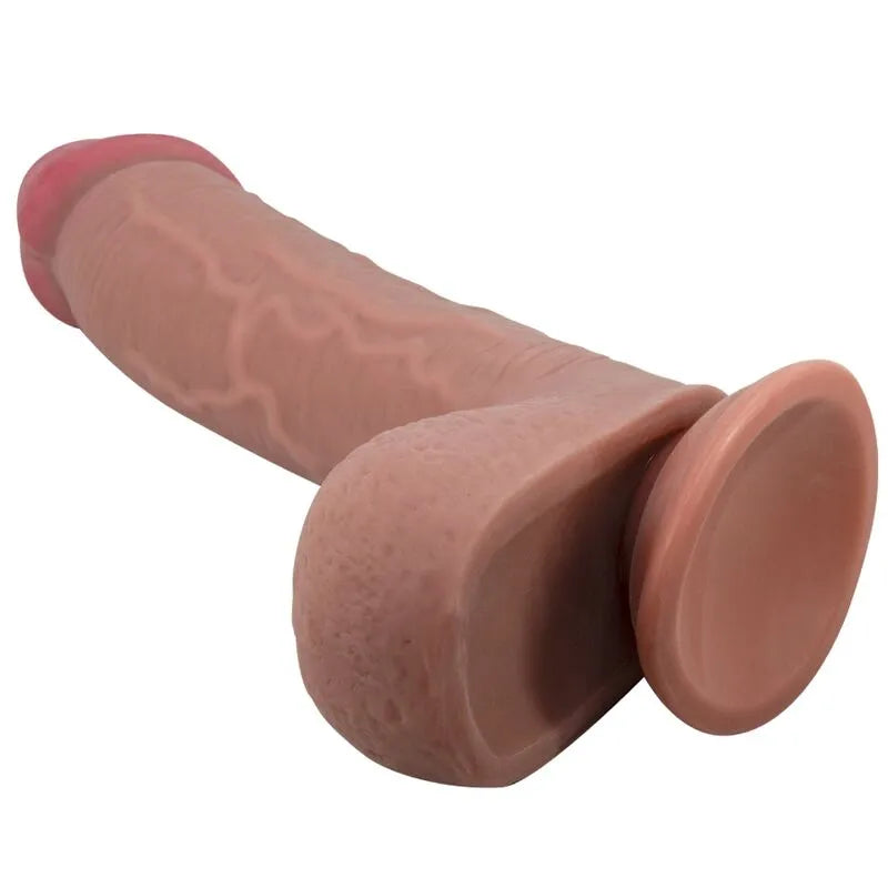 gode réaliste ventouse puissante texture veiné tête bulbeuse thermoplastique souple durable étanche compatible harnais lavable hygiénique fixation solide mains libres