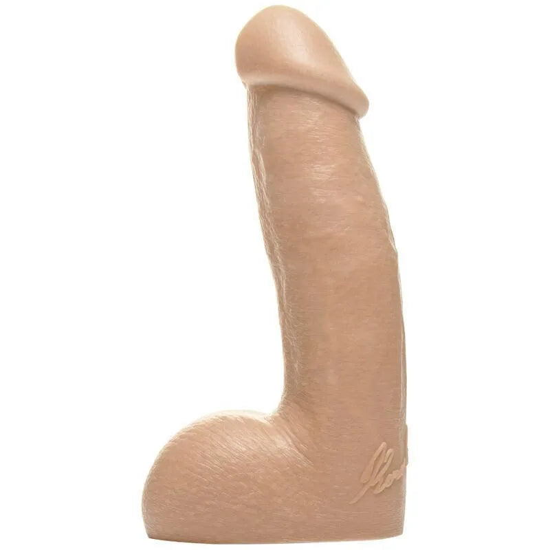 Gode Reno Gold en silicone platine doré, réaliste et ergonomique, 19cm, finition luxueuse, hypoallergénique et flexible.