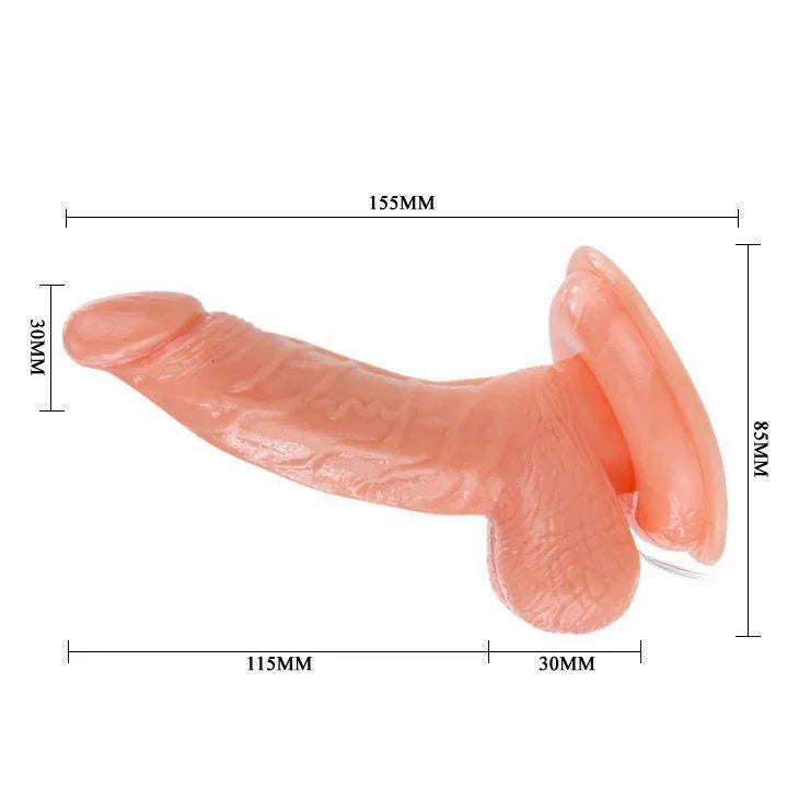 Gode rotatif réaliste rose incurvé texturé avec ventouse, tête bulbeuse, stimulation point G, télécommande filaire.