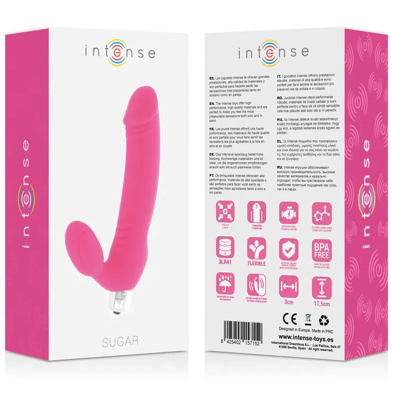 Gode rose silicone médical, forme ergonomique, 7 modes vibrations, stimulation clitoridienne et vaginale, imperméable.