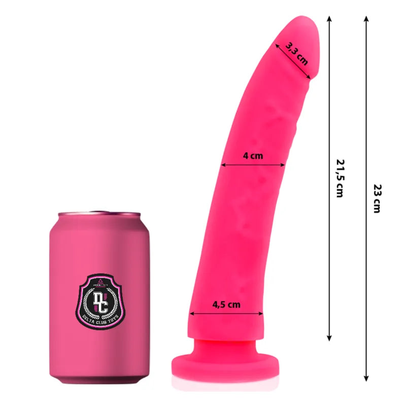 gode silicone médical hypoallergénique sécurité vingt trois centimètres texture peau réaliste souple chauffant compatible lubrifiant hydrosoluble entretien facile Deltaclub