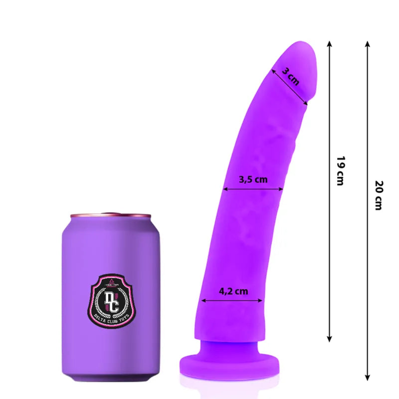 Gode Deltaclub Silicone Médical Hypoallergénique Sans Phtalates Sans Latex 20cm Diametre4cm Lisse Souple Réaliste Stimulant Hygiénique