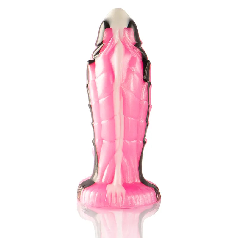 Gode silicone Triton rose et noir, textures marines réalistes, base stable, design mythologie grecque, finition haut de ga...