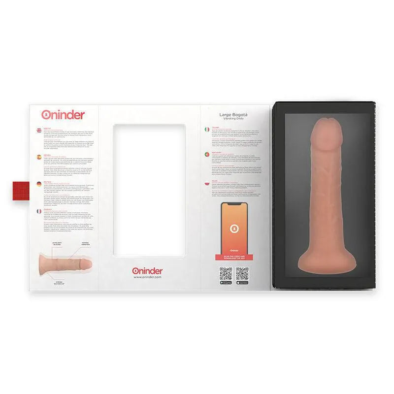 Gode vibrant silicone rose ergonomique, connecté, dans boîte ouverte avec application mobile visible, neuf modes, imperméa...