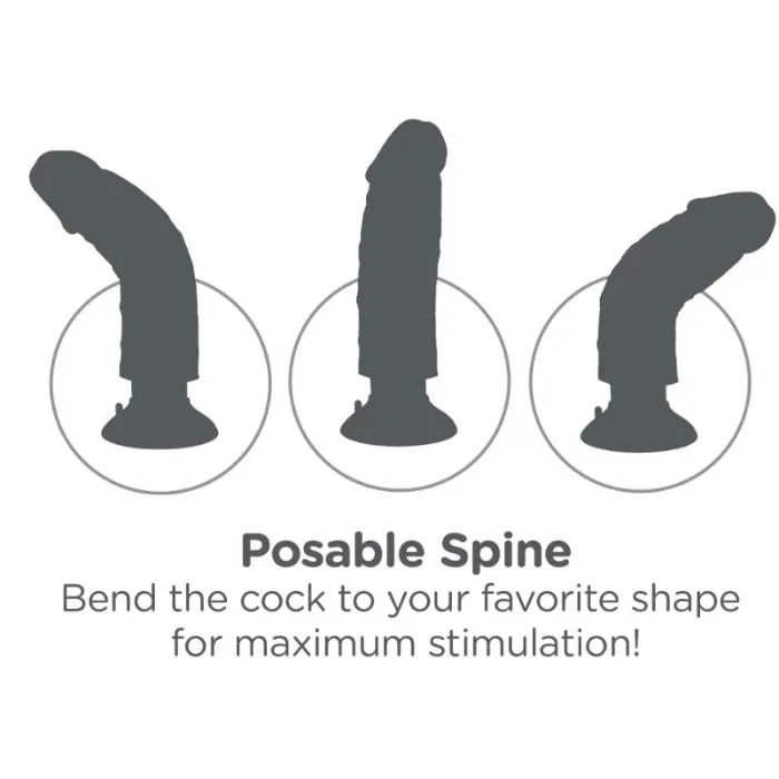 Gode vibrant réaliste veiné noir flexible avec ventouse, texturé, fabriqué aux USA, compatible harnais, multivitesse.