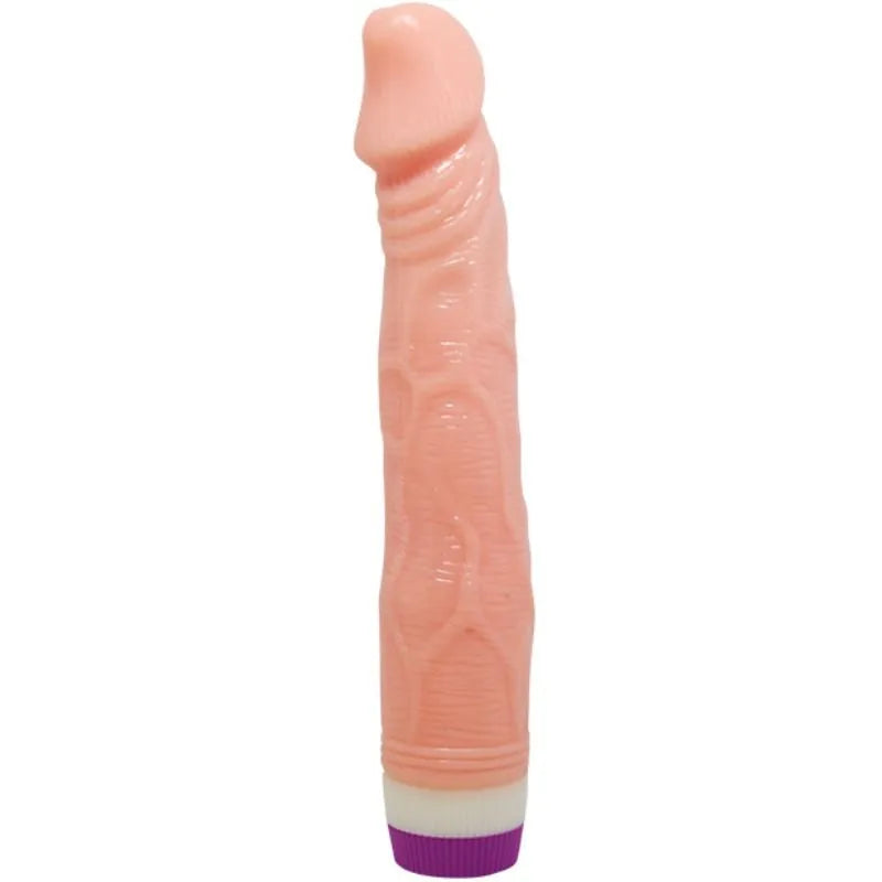 Gode vibrant réaliste multivitesse débutant ergonomique veinée texture contrôleur base facile longueur22cm diamètre4cm couleurchair PVC ABS lubrifiant recommandé