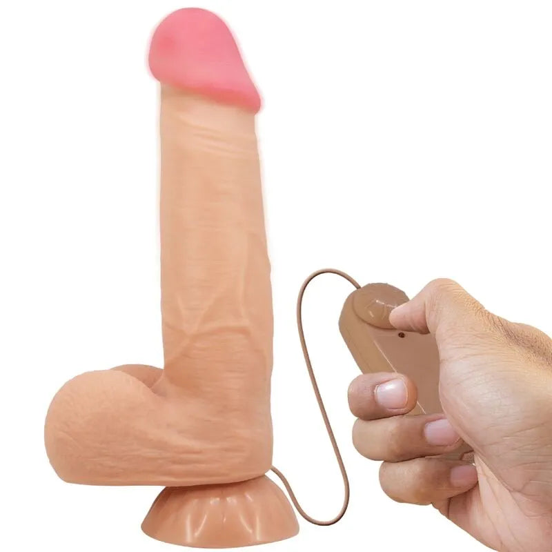 gode vibrant réaliste ventouse double densité tpr étanche télécommande filaire texture douce noyau ferme mains libres vibration puissante