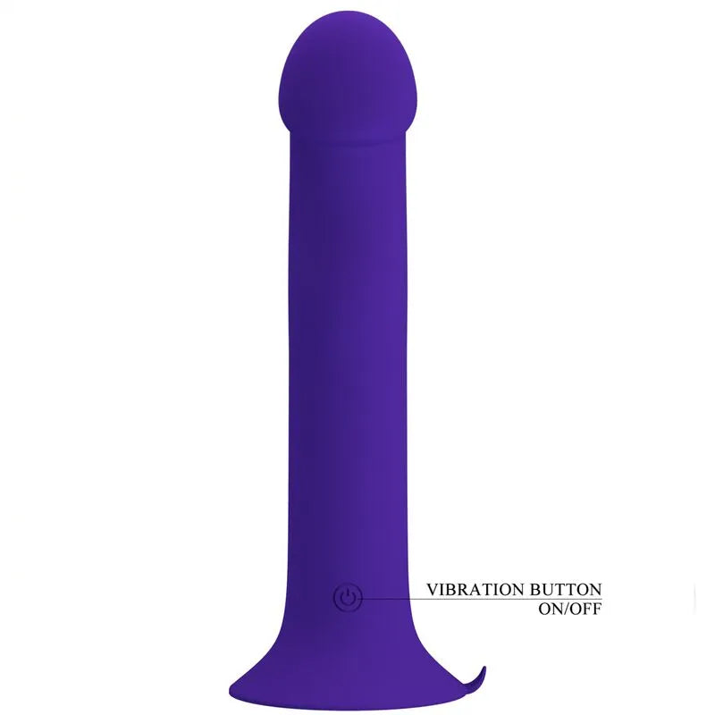 Gode vibrant violet en silicone avec ventouse, forme ergonomique, 12 fonctions de vibration, rechargeable, sûr pour le corps.