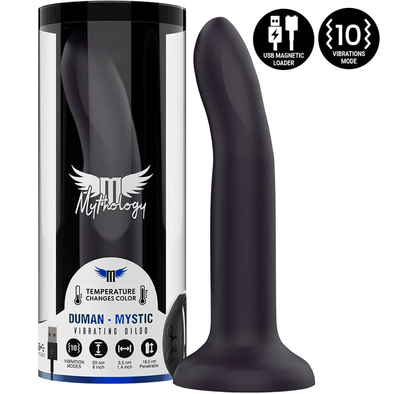 Gode vibrant silicone violet spatial, 20 cm, changeant de couleur avec température, télécommande sans fil incluse.