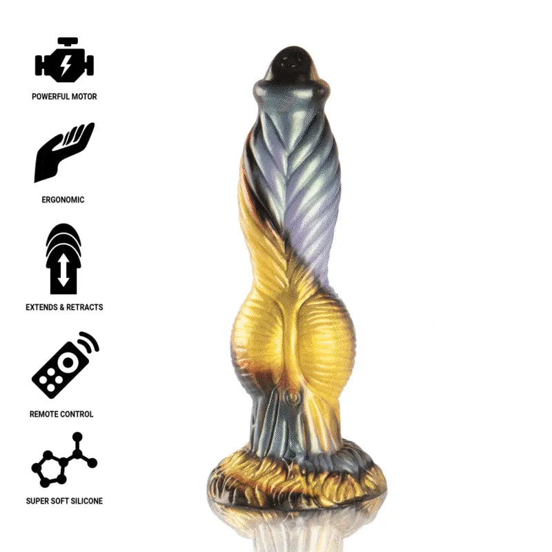 Gode Vibrant Télécommandé Silicone Mythologique Grecque Rechargeable USB Ergonomique Hypoallergénique Doux Réaliste Étanche Silencieux Vibrations Tailles Variées