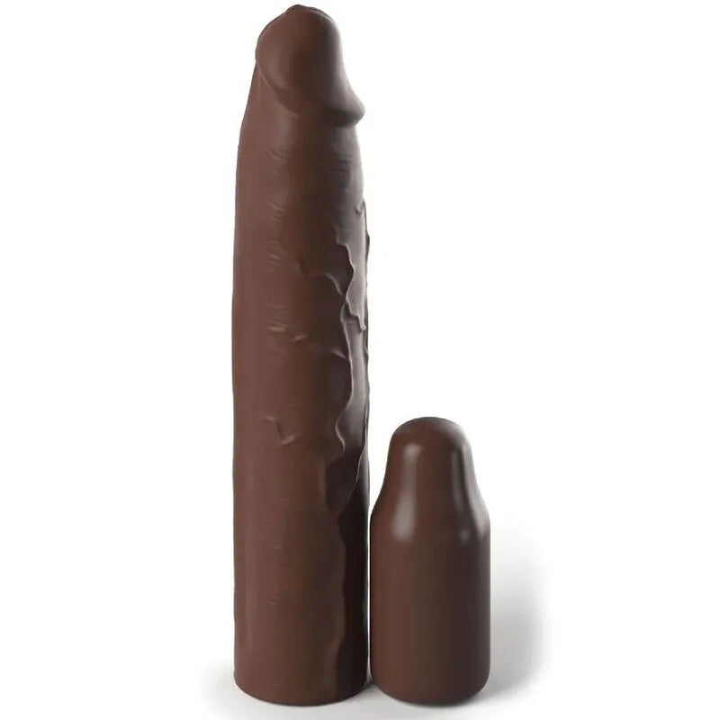 godemichet extension réaliste silicone élite ultra hygiénique ajustable extensible seconde peau embout amovible sangle flexible maintien confortable texturé détails réalistes