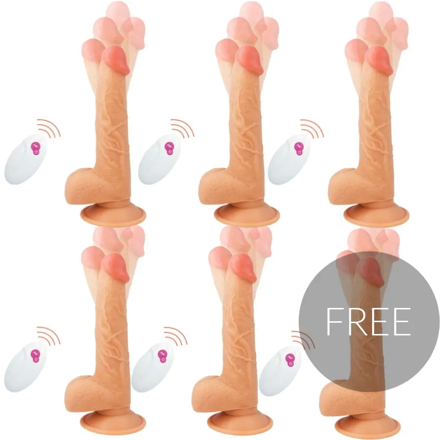 godemichet réaliste cyber silicone télécommandé rechargeable usb moteurs multifréquences rotation mouvements verticaux ventouse aspiration puissante texture toucher anatomiques veines flexible
