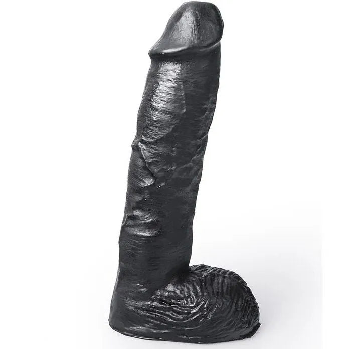 godemichet réaliste 24cm anatomique texture détaillée testicules texturés aspiration ventouse mains libres matière non toxique certifiée nettoyage facile ergonomique flexible