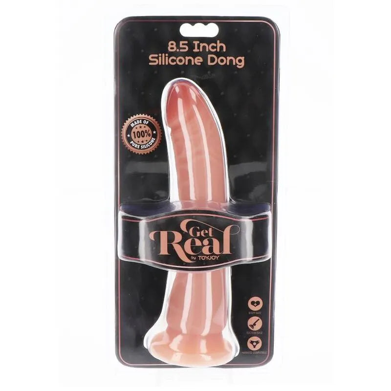 Godemichet réaliste silicone 21cm, couleur chair, veines et plis, ventouse solide, stimulation mains libres, plaisir authe...
