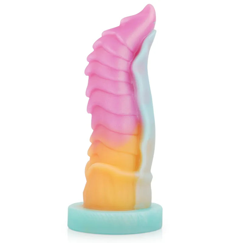 godemichet kelpie silicone liquide hypoallergénique doux flexible durable ventouse robuste stabilité ergonomique réaliste stimulant pénétrant 22cm 6cm