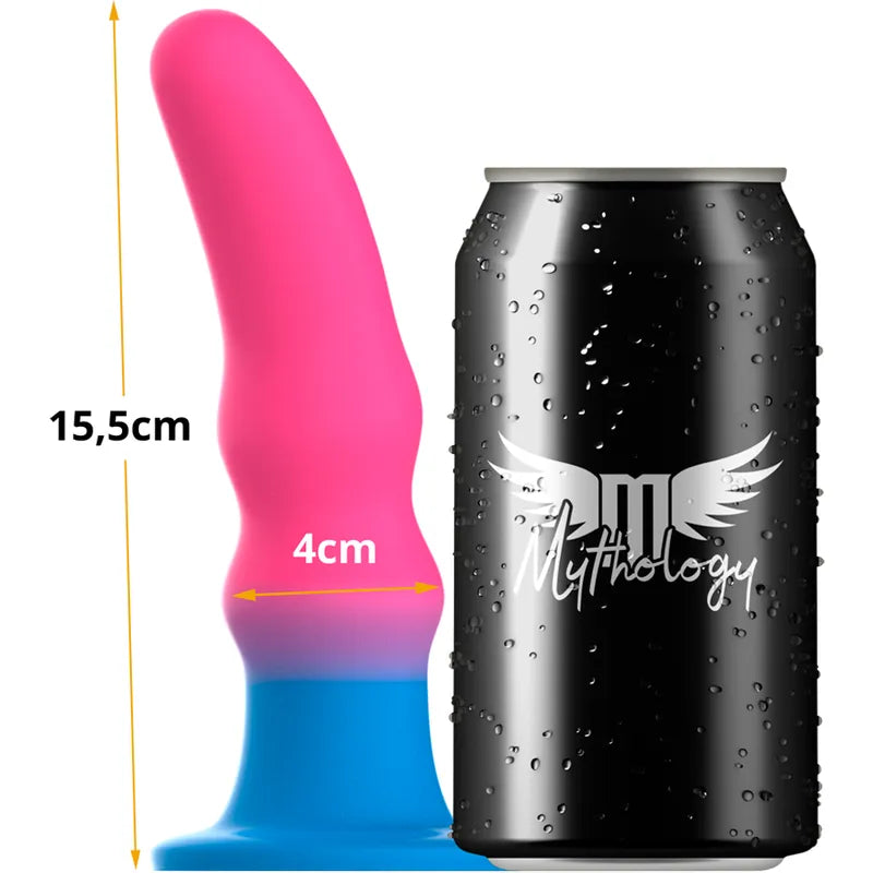 Godemichet silicone médical qualité néon couleurs vives double protubérances stimulation anale base aspiration mains libres insérable 13cm diamètre 4cm