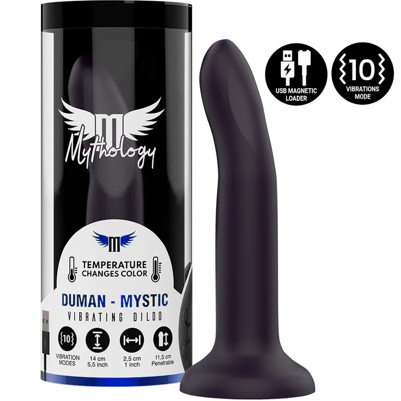 Godemichet silicone violet thermochromique vibrant, forme ergonomique, base ventouse, emballage élégant, télécommande incl...