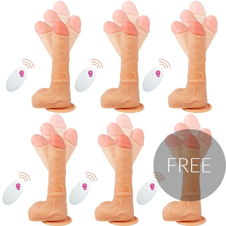 godemichet ultra réaliste cyber silicone texture thermorégulatrice adaptation température corporelle télécommande multifréquences moteurs rotation verticale ventouse robuste rechargeable sans phtalates