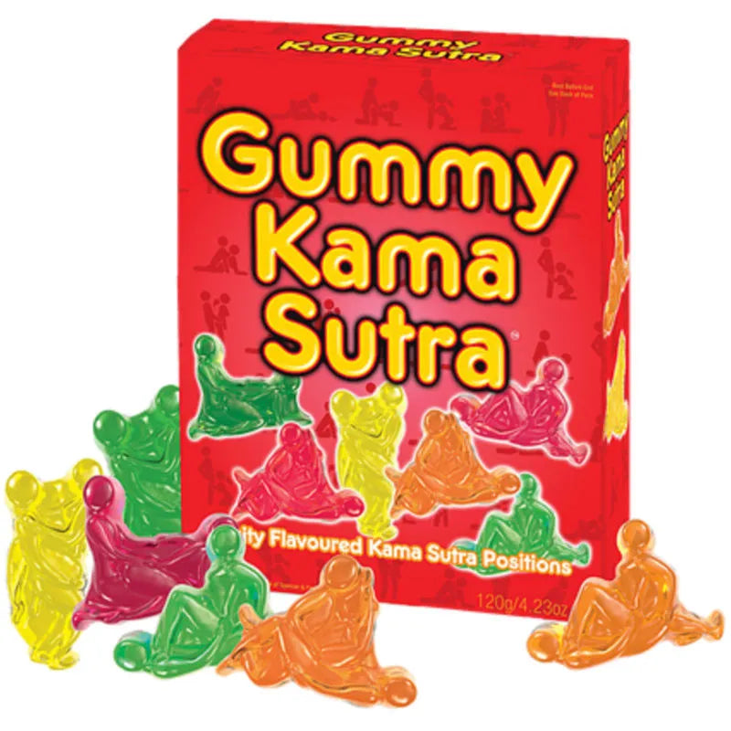 Bonbons gélifiés érotiques fruités colorés aromatisés inspirés Kamasutra postures suggestives sensuelles ludiques gourmands festifs cadeaux originaux