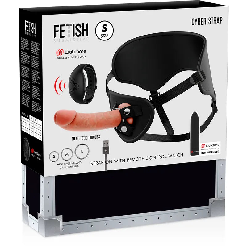 Harnais Gode Réaliste Silicone Télécommande Vibrante