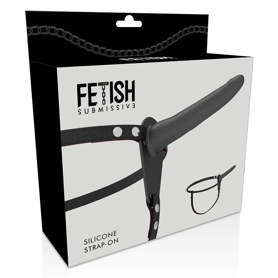 Harnais godemichet silicone noir doux, ceinture élastique ajustable, idéal débutantes, emballage élégant, facile à nettoyer.