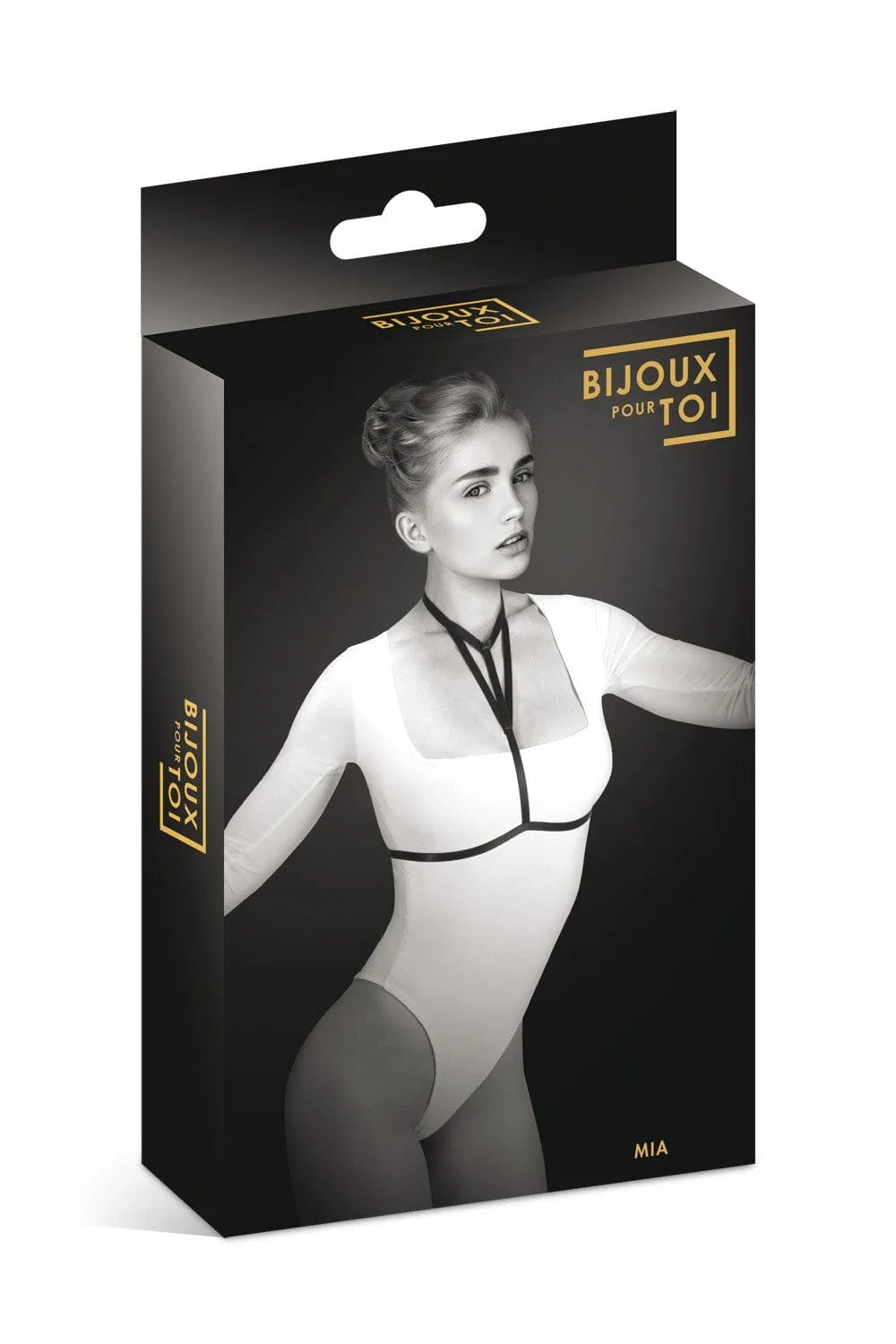 Harnais noir extensible orné, ajustable, élégant, en polyester, pour lingerie, souligne silhouette, chic et sophistiqué.