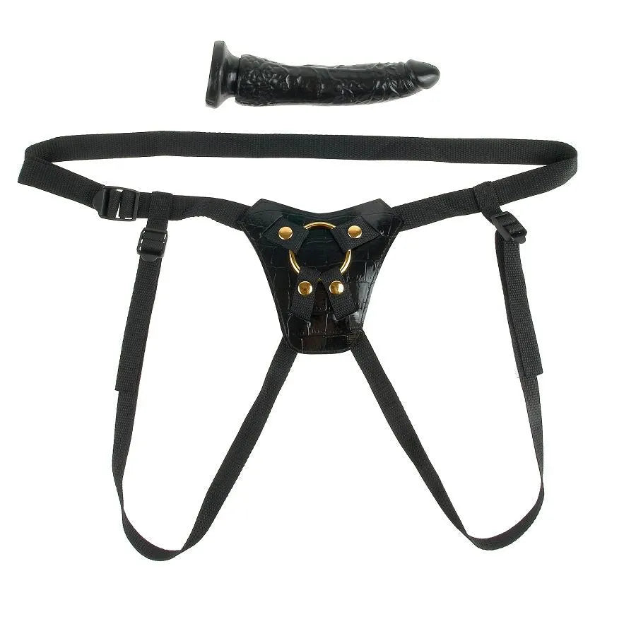 Harnais Strap-On Fétichiste Or Sophistiqué